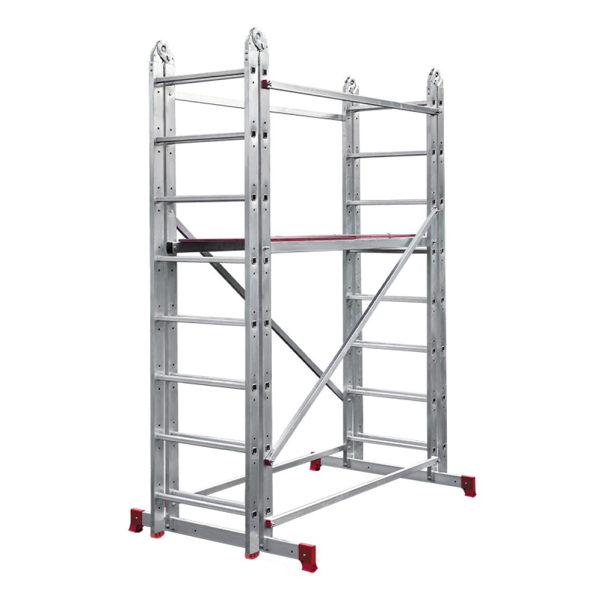 Вышка-тура шарнирная Новая Высота NV 2440, помост 1,379х0,497 м, раб. выс. 4,915 м