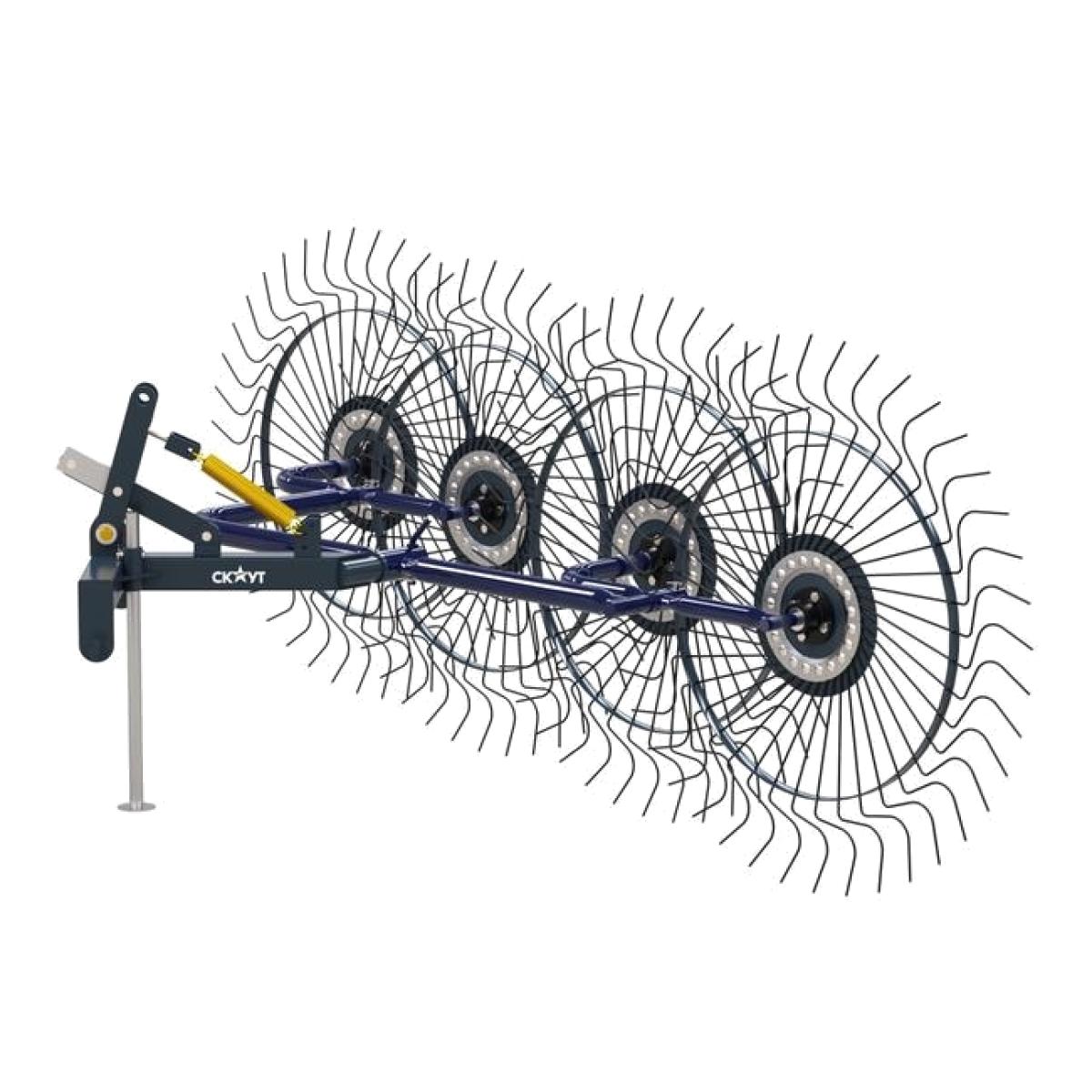 Грабли ворошилки СКАУТ PL-4600 для трактора, четыре колеса сгребания