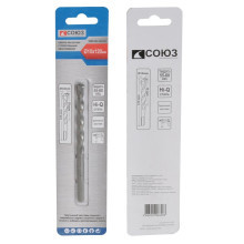 Сверло по бетону, 10x120, твердосплавная напайка BK8, треугольный хвостовик, Союз