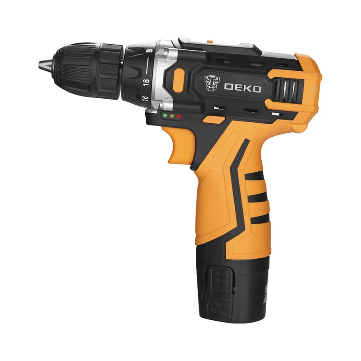 Аккумуляторная дрель-шуруповерт DEKO Banger 12V SET 3 в кейсе, 2х1.5Ач, з/у