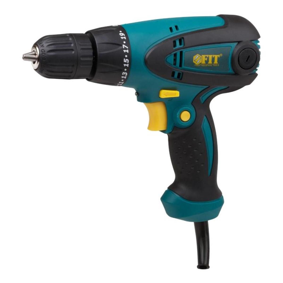 Электрическая дрель-шуруповерт FIT 280 Вт; 0-750 об/мин; БзП 10 мм; резкий наклон; 14 Нм 80010