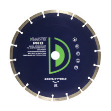Диск сегментный DIAMASTER PRO д.230x22,2 (x2,4x7)мм 18z/универсал/wet/dry