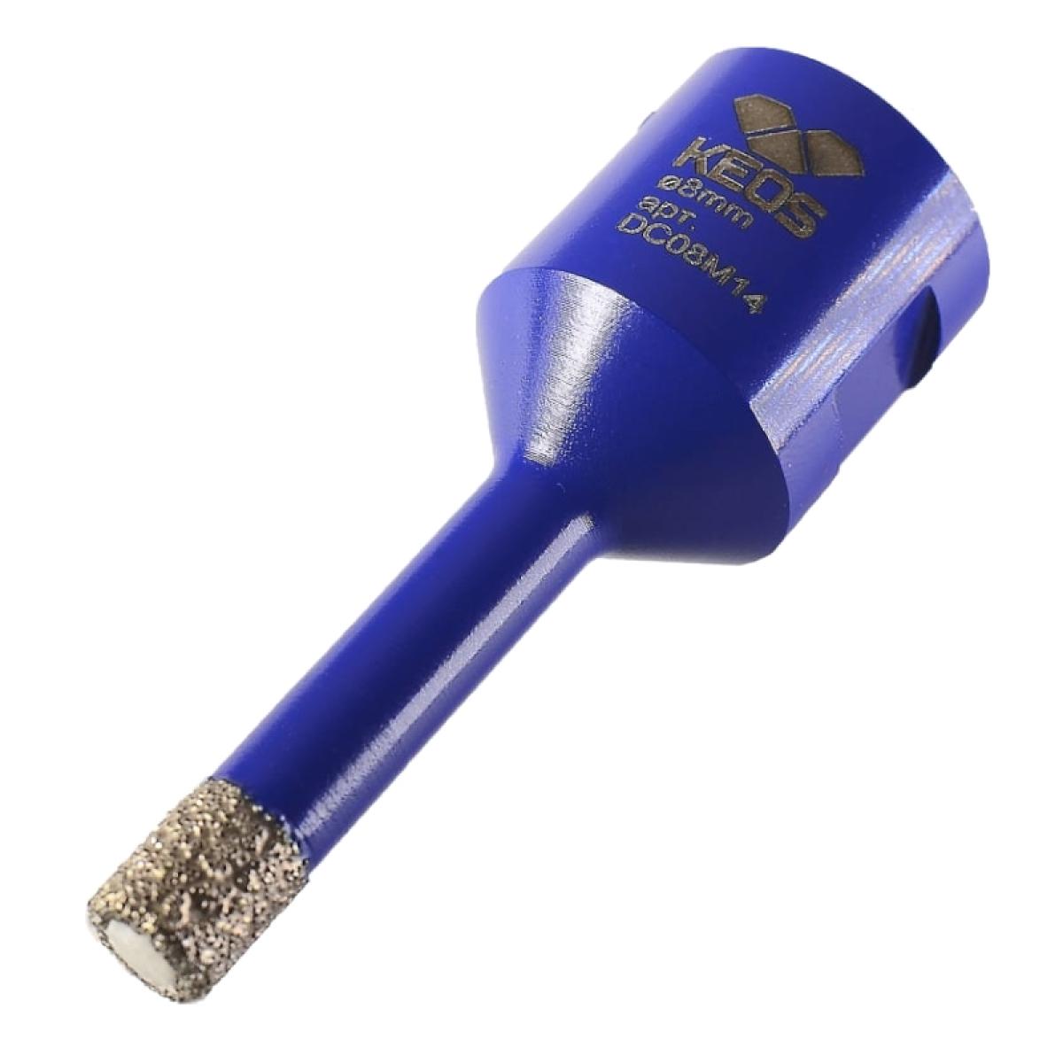 Коронка алмазная по керамограниту KEOS PRO 8 мм M14 с воском