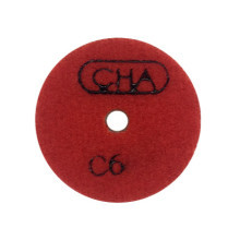Алмазный гибкий шлифовальный диск CHA C6 50x7,0 №4 гранит wet красный