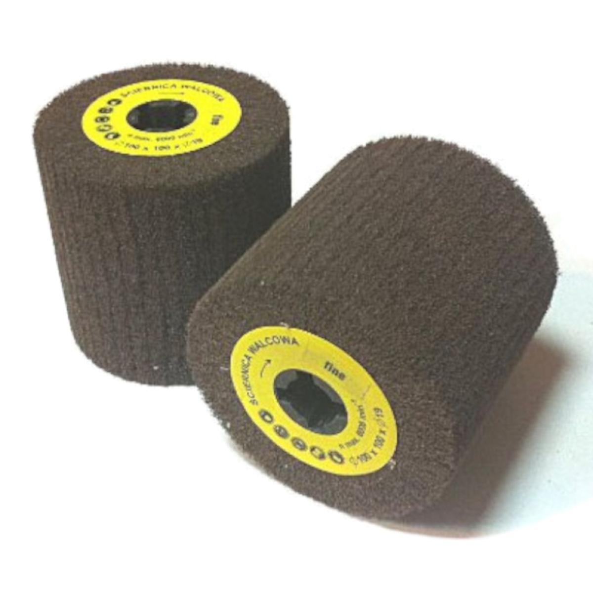 Шлифовальный лепестковый валик GLOB на нетканой основе 100х100х19мм, среднее зерно