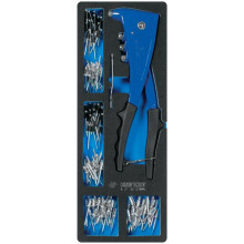 Заклепочник KING TONY с набором заклепок, ложемент, 121 предмет