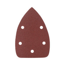 Треугольник шлифовальный PATRIOT на липучке / 140х140х80мм / Р80 / 5 отверстий / 5 шт / абразивный