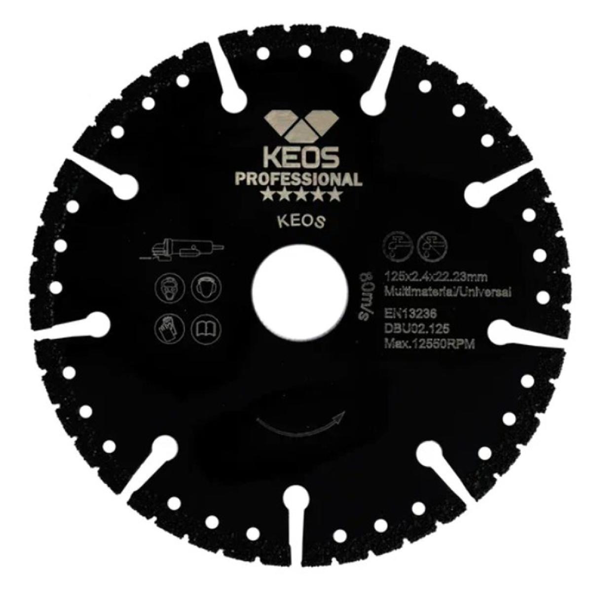 Диск алмазный универсальный KEOS Standart 125x22,23 мм