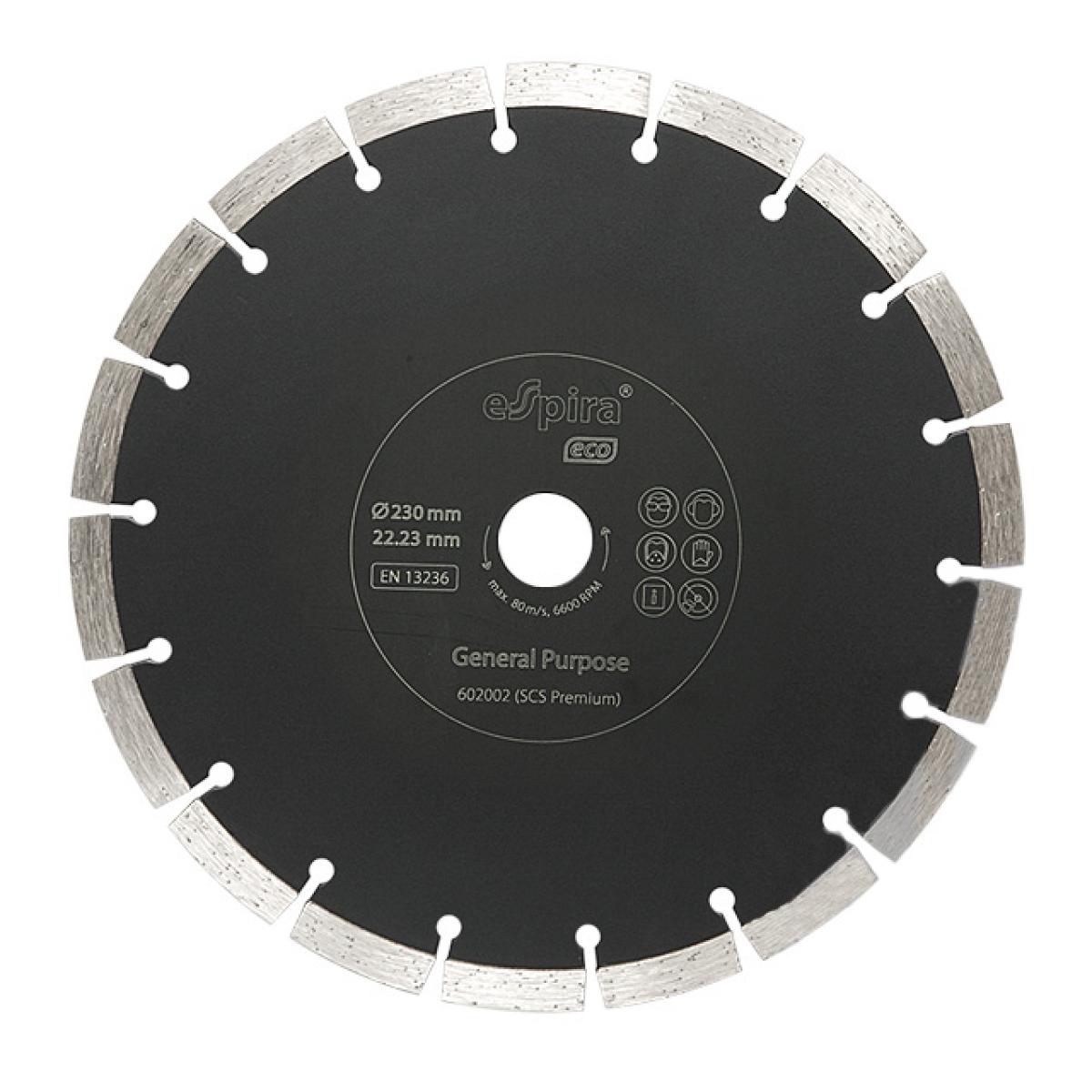 Диск алмазный Espira SCS Eco 230х22,23 сегм 10х2,6 мм Eco (Универсальный)