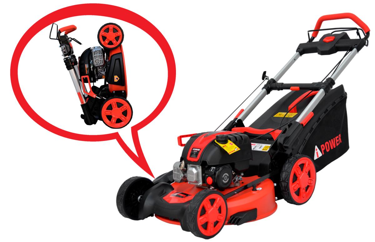 Складная газонокосилка бензиновая самоходная A-iPower AM53S