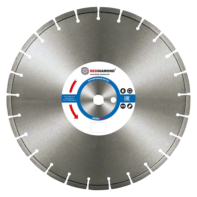 Диск по аэродромному бетону RedDiamond Aero Pro d0500/40x4,5x12R/30_35