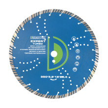 Диск турбо-сегментный DIAMASTER EXPERT turbo д.350x25,4 (x3,2x12)мм 24z/железобетон/wet/dry