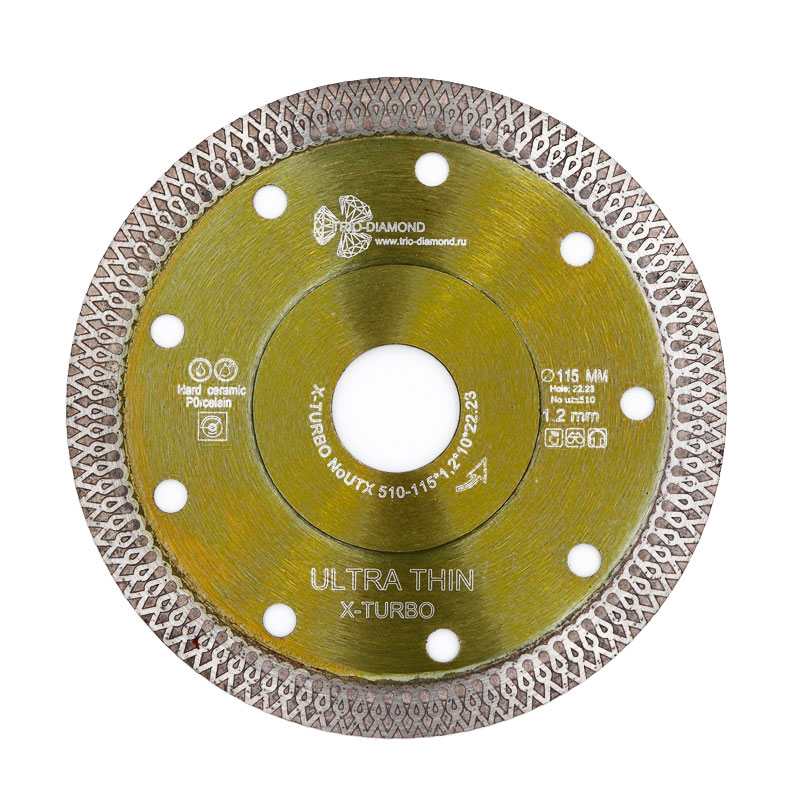 Алмазный диск Trio Diamond Ultra Thin X-Turbo 115x10x22,2 мм Алмазный диск Trio Diamond Ultra Thin X-Turbo 115x10x22,2 мм