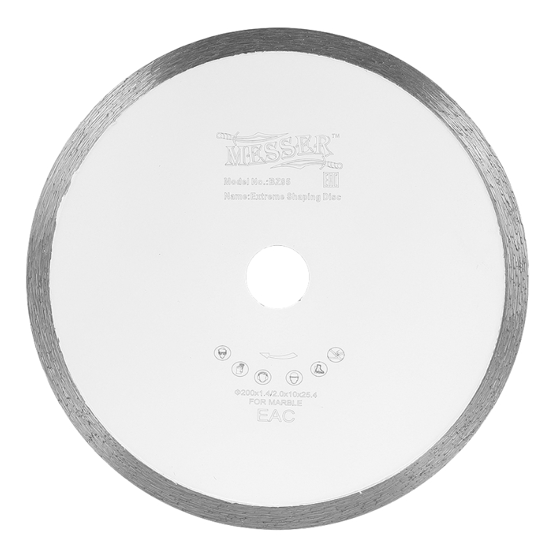 Алмазный диск для резки мрамора MESSER M/X, мокрый, 200D-2.0T-10W-25,4/22.2 Алмазный диск для резки мрамора MESSER M/X, мокрый, 200D-2.0T-10W-25,4/22.2