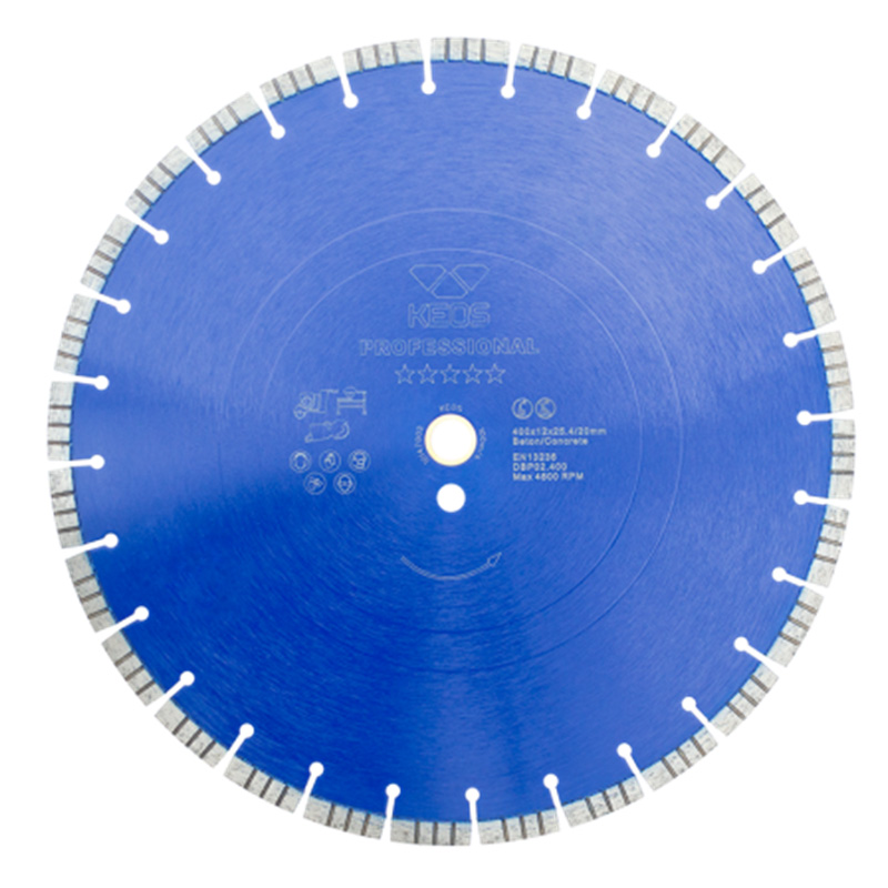 Диск алмазный по бетону KEOS Professional 400x25,4x20 мм (лазерная сварка Премиум)