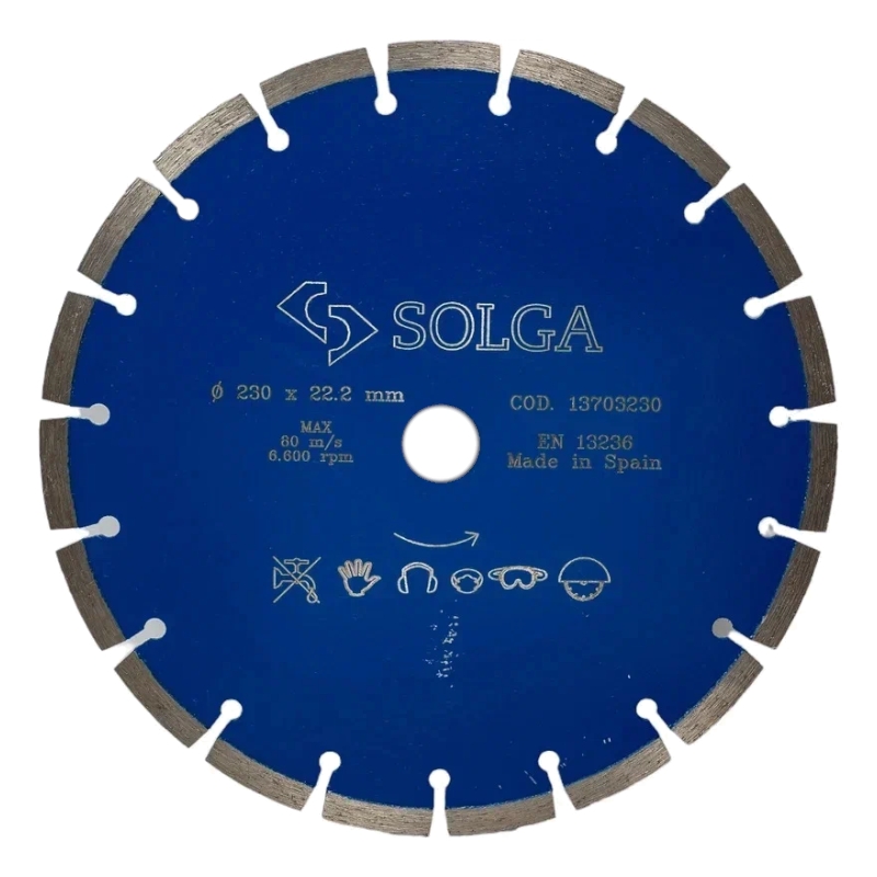 Диск алмазный Solga Diamant PROFESSIONAL сегментный по железобетону 230x22,23 мм