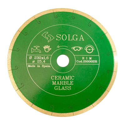 Диск алмазный Solga Diamant CERAMICS, MARBLE сплошной по керамике и мрамору 230x25,4 мм Диск алмазный Solga Diamant CERAMICS, MARBLE сплошной по керамике и мрамору 230x25,4 мм