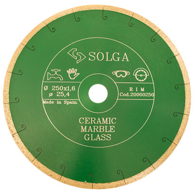 Диск алмазный Solga Diamant CERAMICS, MARBLE сплошной по керамике и мрамору 250x25,4 мм Диск алмазный Solga Diamant CERAMICS, MARBLE сплошной по керамике и мрамору 250x25,4 мм