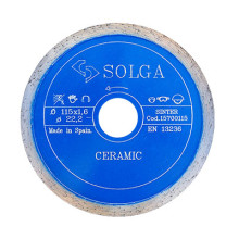 Диск алмазный Solga Diamant CERAMICS, MARBLE сплошной по керамике и мрамору 115x22,23 мм