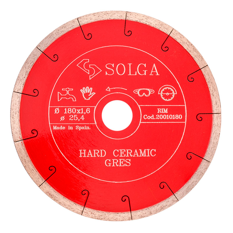 Диск алмазный по керамограниту сплошной Solga Diamant HARD CERAMICS 180x25,4 мм Диск алмазный по керамограниту сплошной Solga Diamant HARD CERAMICS 180x25,4 мм