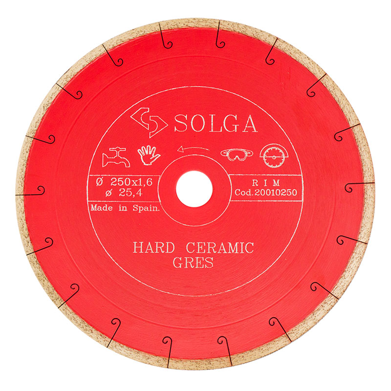 Диск алмазный по керамограниту сплошной Solga Diamant HARD CERAMICS 250x25,4 мм Диск алмазный по керамограниту сплошной Solga Diamant HARD CERAMICS 250x25,4 мм