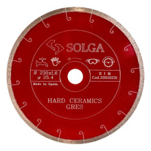 Диск алмазный по керамограниту сплошной Solga Diamant HARD CERAMICS 230x25,4 мм
