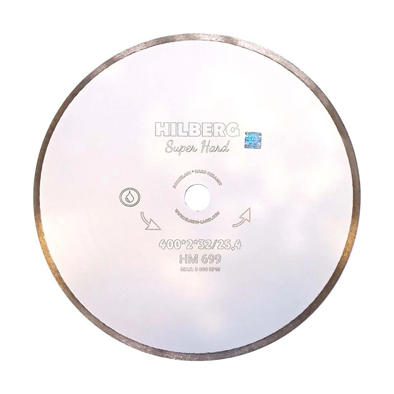 Диск алмазный отрезной 400x32/25,4 Hilberg Super Hard Сплошной HM699