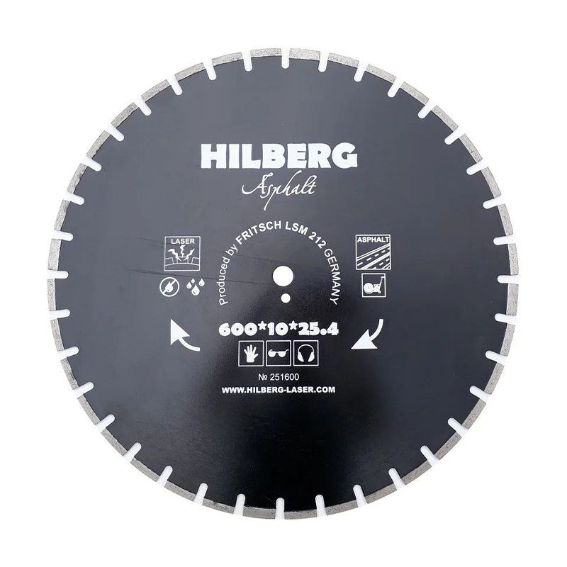 Диск алмазный отрезной 600x25,4x12 Hilberg Hard Materials Лазер асфальт HM313