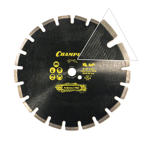 Диск алмазный по асфальту Champion L 350/25,4/10 Asphafight