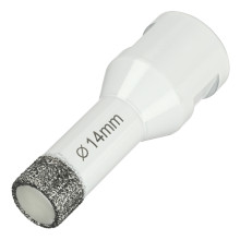 Алмазная коронка Diamond Industrial 14 мм Universal по керамограниту, керамике и камню, вакуумная пайка, M14