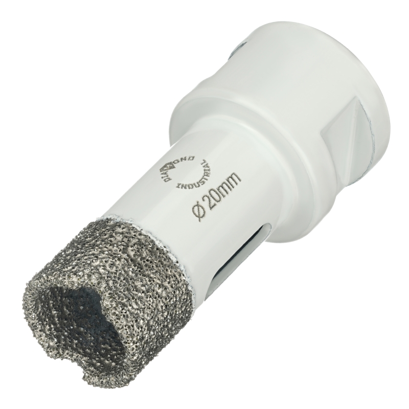 Алмазная коронка Diamond Industrial 20 мм Universal по керамограниту, керамике и камню, вакуумная пайка, M14