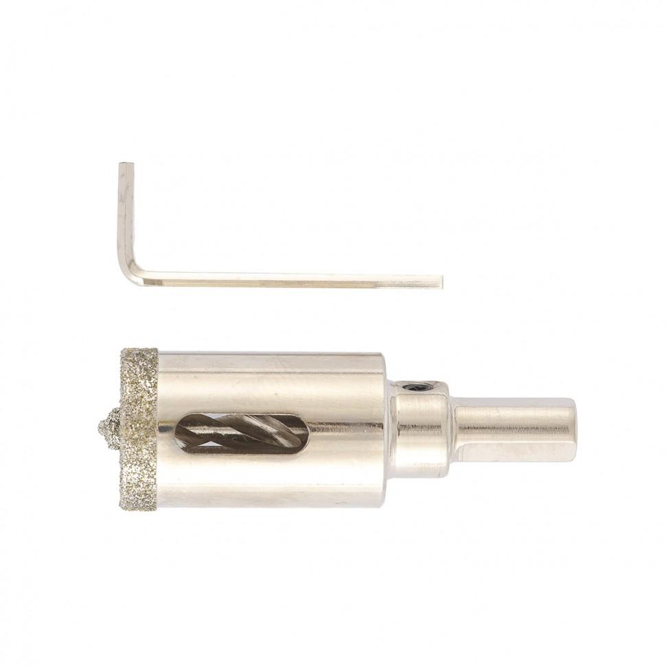 Сверло алмазное по керамограниту, 25х67 мм, трехгранный хвостовик Matrix