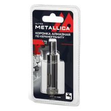 Коронка алмазная METALLICA Ultra 18х70 мм, #46, с сверлом, по керамограниту, плитке, в блистере Коронка алмазная METALLICA Ultra 18х70 мм, #46, с сверлом, по керамограниту, плитке, в блистере