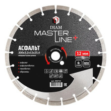 Сегментный алмазный диск Diam Асфальт Master Line+ d 300х3,2х12х25,4