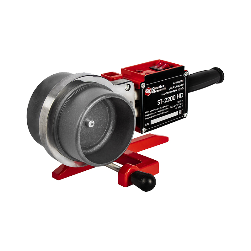 Сварочный аппарат д/пласт труб Quattro Elementi ST-2200 HD профессиональный 2,2 кВт, 50-110 мм
