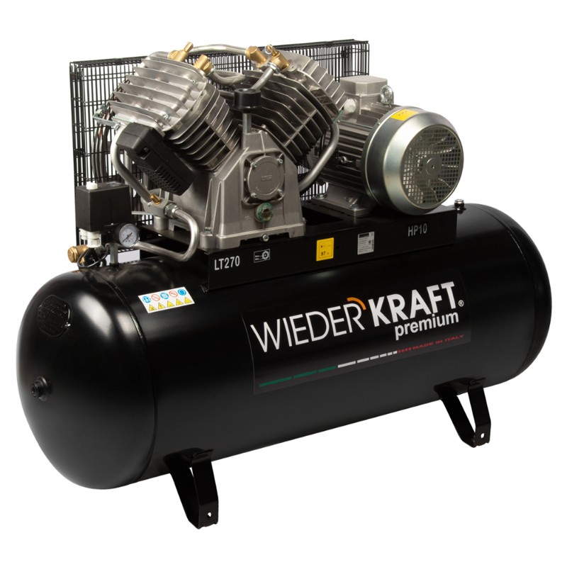 Компрессор 4-поршневой воздушный WIEDERKRAFT WDK-92712 270л 1300л/мин