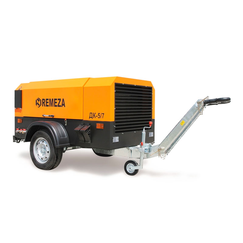 Компрессор дизельный ДК-5/7ДВ (на шасси с регулируемым дышлом)