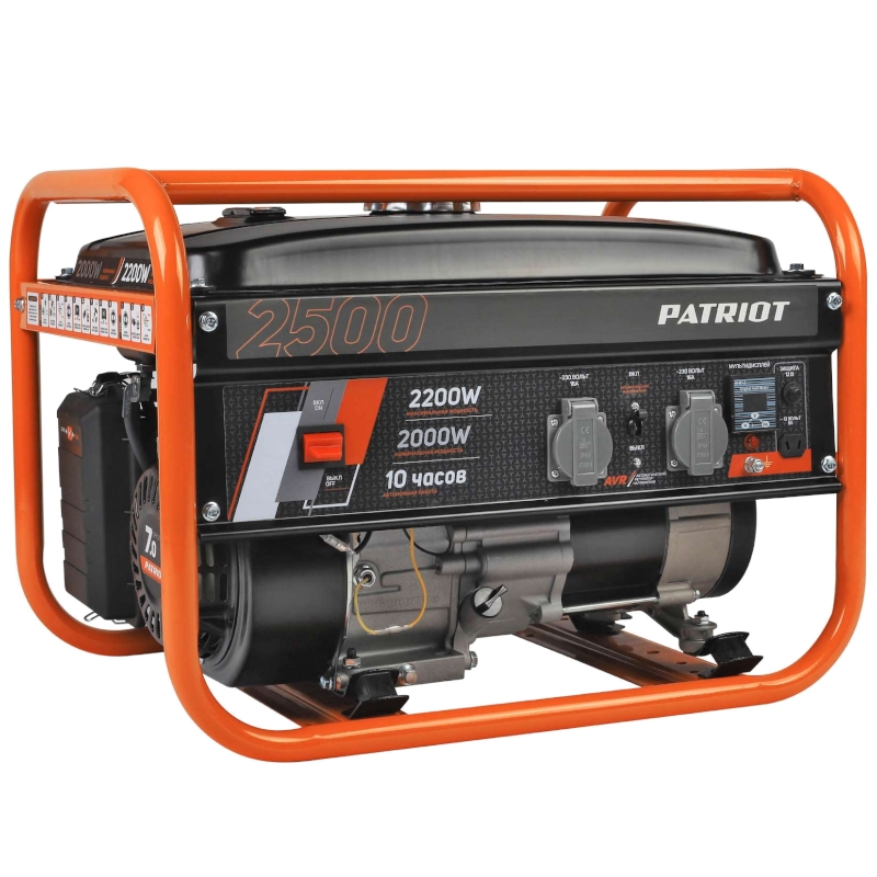 Генератор бензиновый PATRIOT GRS 2500, 7лс, 2200Вт, объем 15л