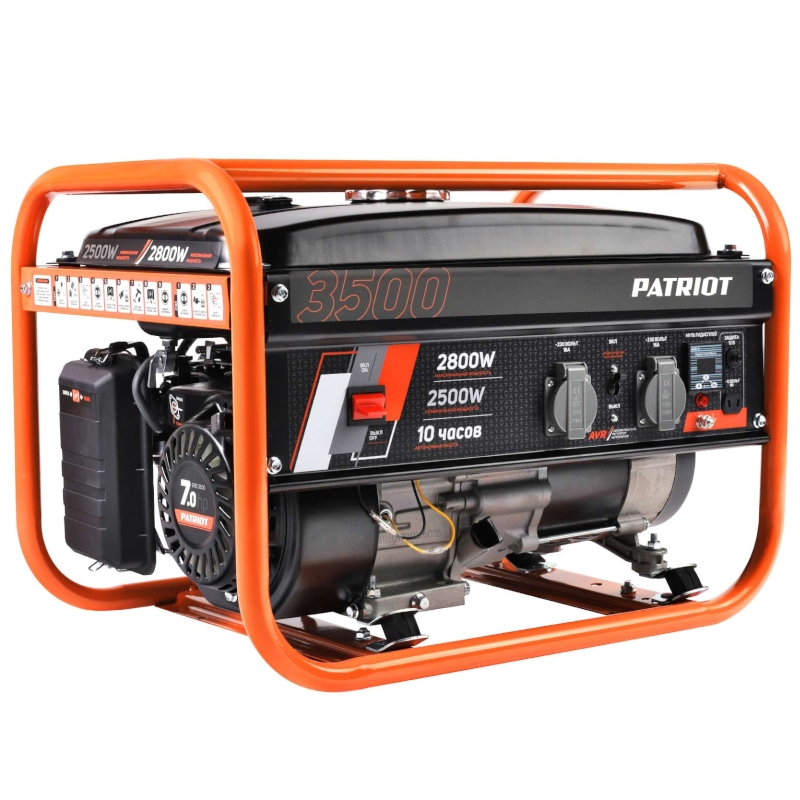 Генератор бензиновый PATRIOT GRS 3500, 7лс, 2800Вт, объем 15л