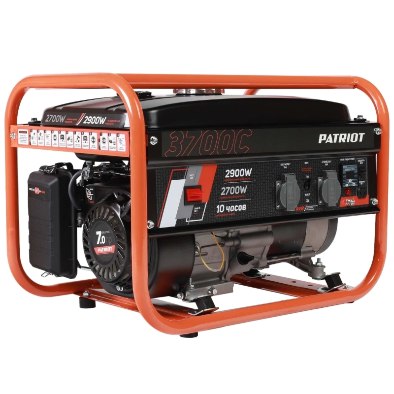 Генератор бензиновый PATRIOT GRS 3700C, 7лс, 2900Вт, объем 15л