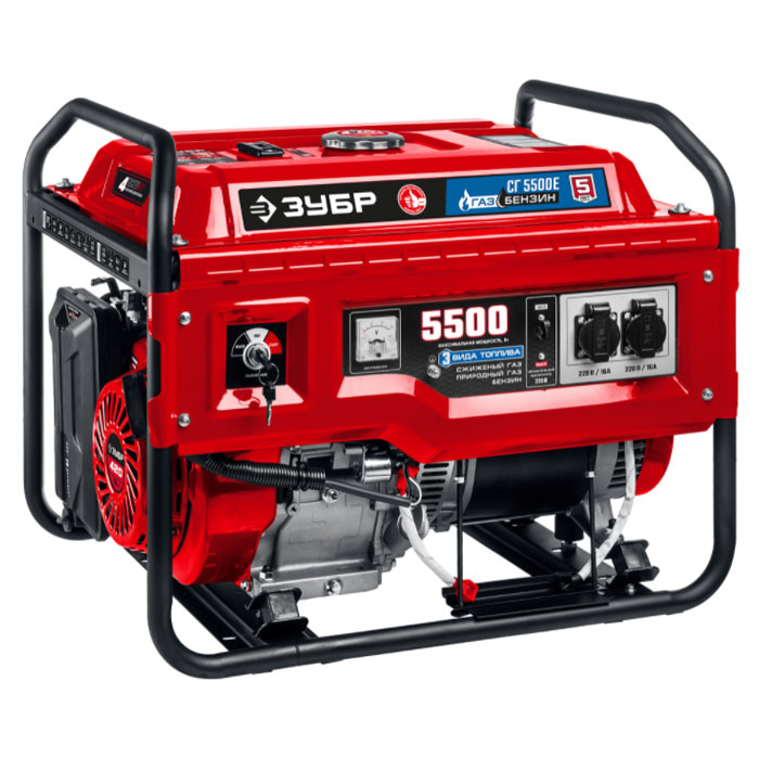 Газобензиновый генератор ЗУБР МАСТЕР СГ-5500Е Газобензиновый генератор ЗУБР МАСТЕР СГ-5500Е