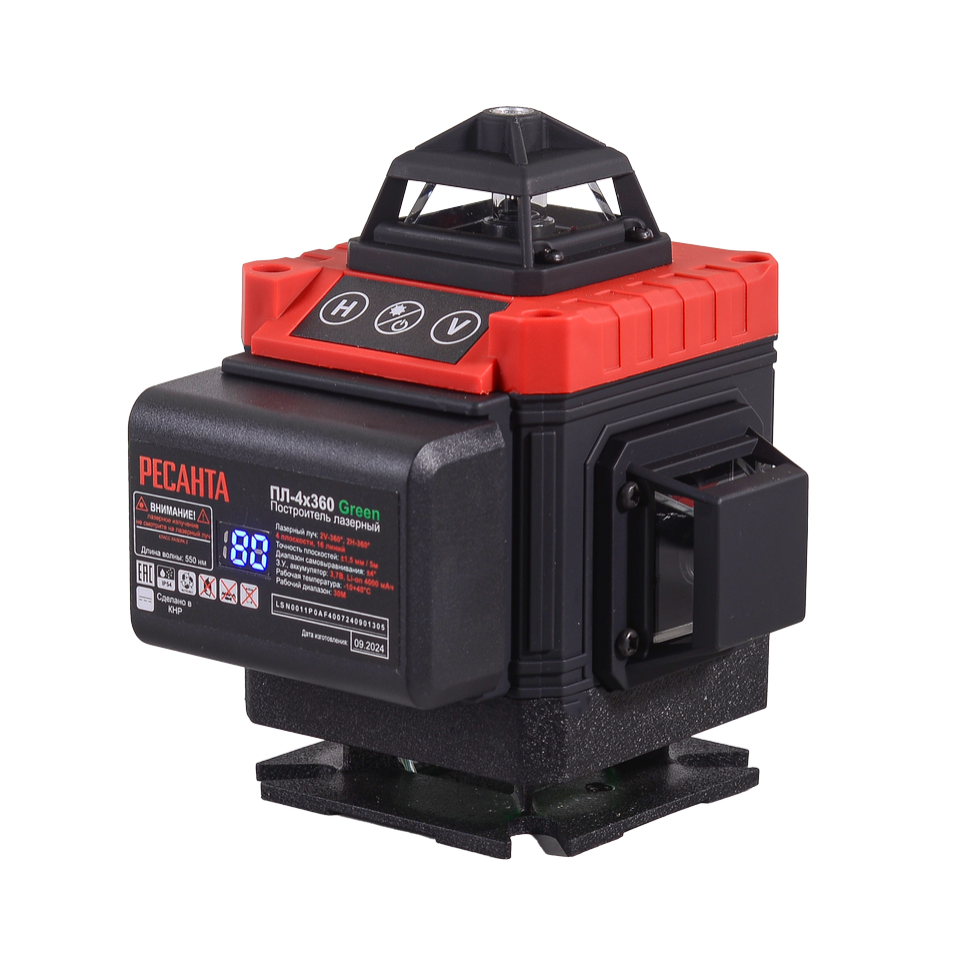 Построитель лазерный Ресанта ПЛ-4Х360ШС Green