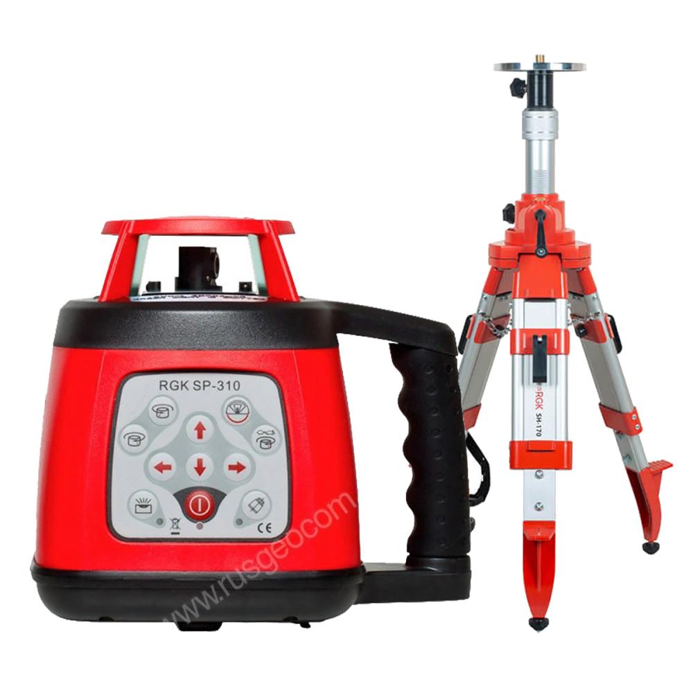 Комплект ротационный нивелир RGK SP-310 + элевационный штатив RGK SH-170