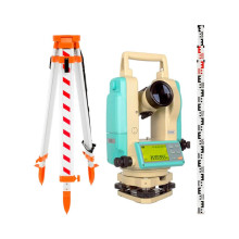 Комплект теодолит RGK T-20 оптический отвес, с поверкой штатив рейка 3 в 1