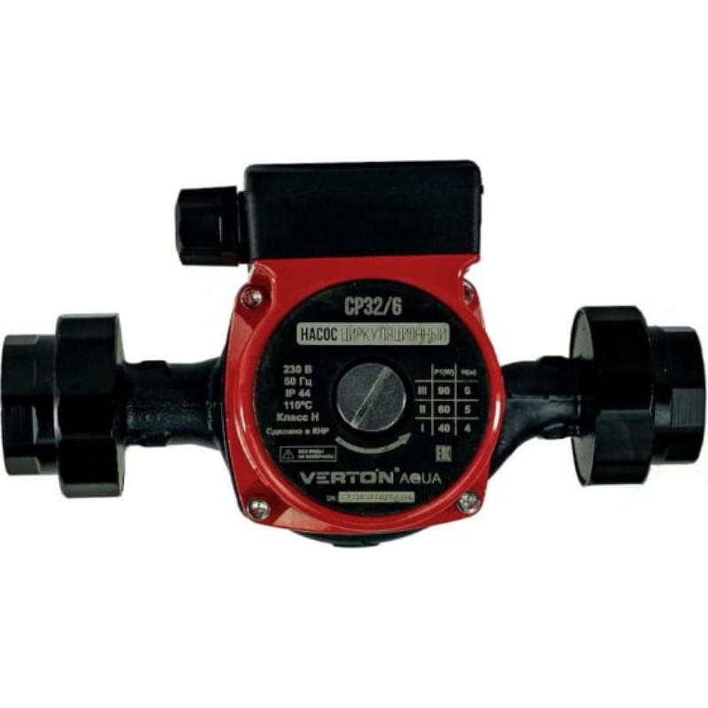 Циркуляционный насос Verton AQUA CP32/6(90-60-40Вт,Q max40-30-20л, H max 6-5-4,L180мм,подкл.51мм)