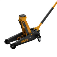 Домкрат гидравлический подкатной Denzel 3 т, с фиксатором, быстрый подъем, 135-480 мм, профессиональ