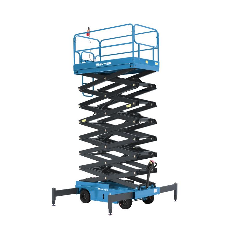 Подъемник самоходный электрический ножничный ведомый SKYER SPFP1403 Подъемник самоходный электрический ножничный ведомый SKYER SPFP1403