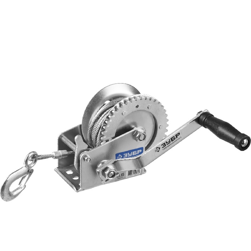 Лебедка ручная барабанная ЗУБР Профессионал 0,9 т 10 м (тяговая, ленточная)