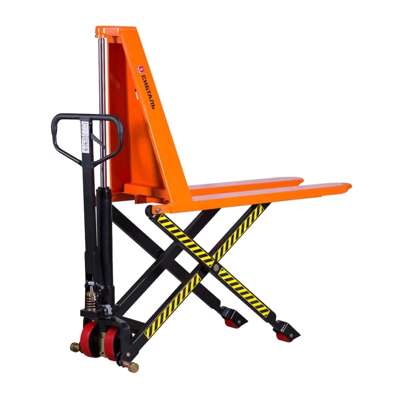 Тележка складская гидравлическая СибТаль ACR-S с ножничным подъемом 1500 кг 1150 мм