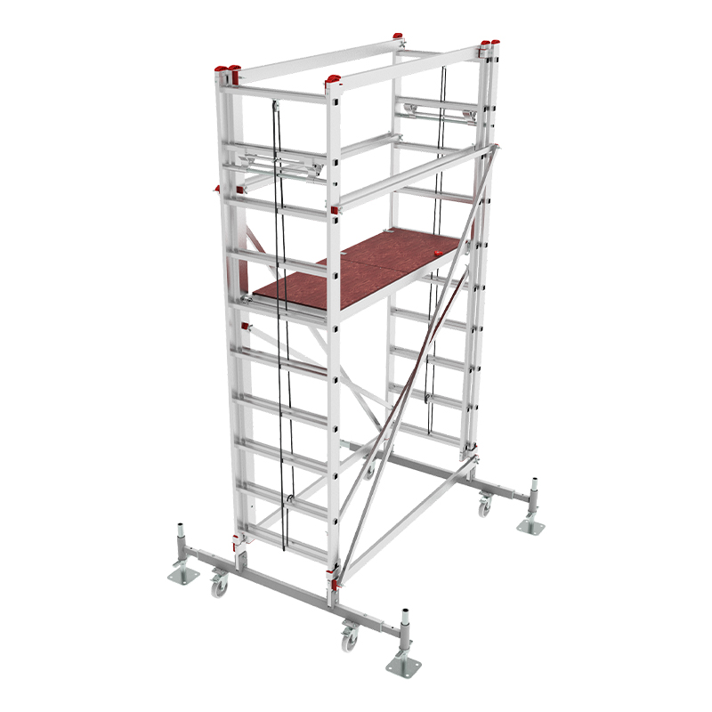 Вышка-тура тросовая профессиональная Новая Высота NV 3480, помост 1,38х0,5 м, рабочая высота 5,62 м